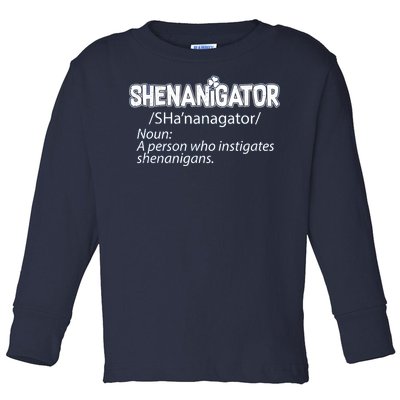 Shenanigator Funny St. Patrick's Day Toddler Long Sleeve Shirt