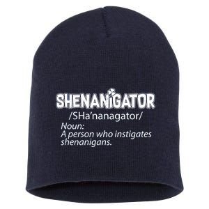 Shenanigator Funny St. Patrick's Day Short Acrylic Beanie