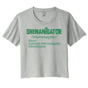 Shenanigator Funny St. Patrick's Day Women's Crop Top Tee