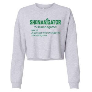 Shenanigator Funny St. Patrick's Day Cropped Pullover Crew