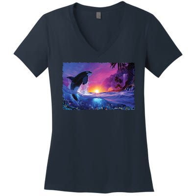 SHEPHERD OF THE SEA II Women's V-Neck T-Shirt