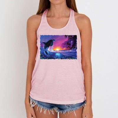 SHEPHERD OF THE SEA II Women's Knotted Racerback Tank