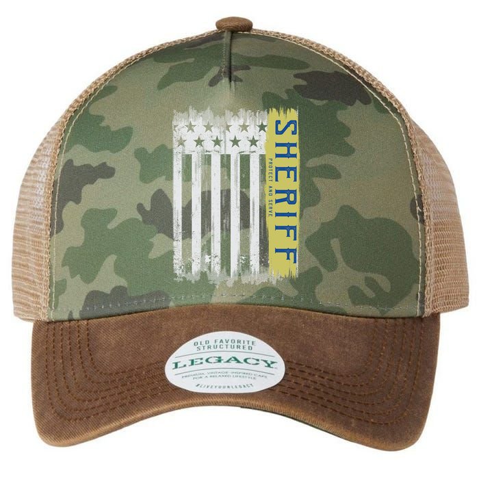 Sheriff American Flag Protect And Serve Legacy Tie Dye Trucker Hat