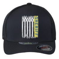 Sheriff American Flag Protect And Serve Flexfit Unipanel Trucker Cap