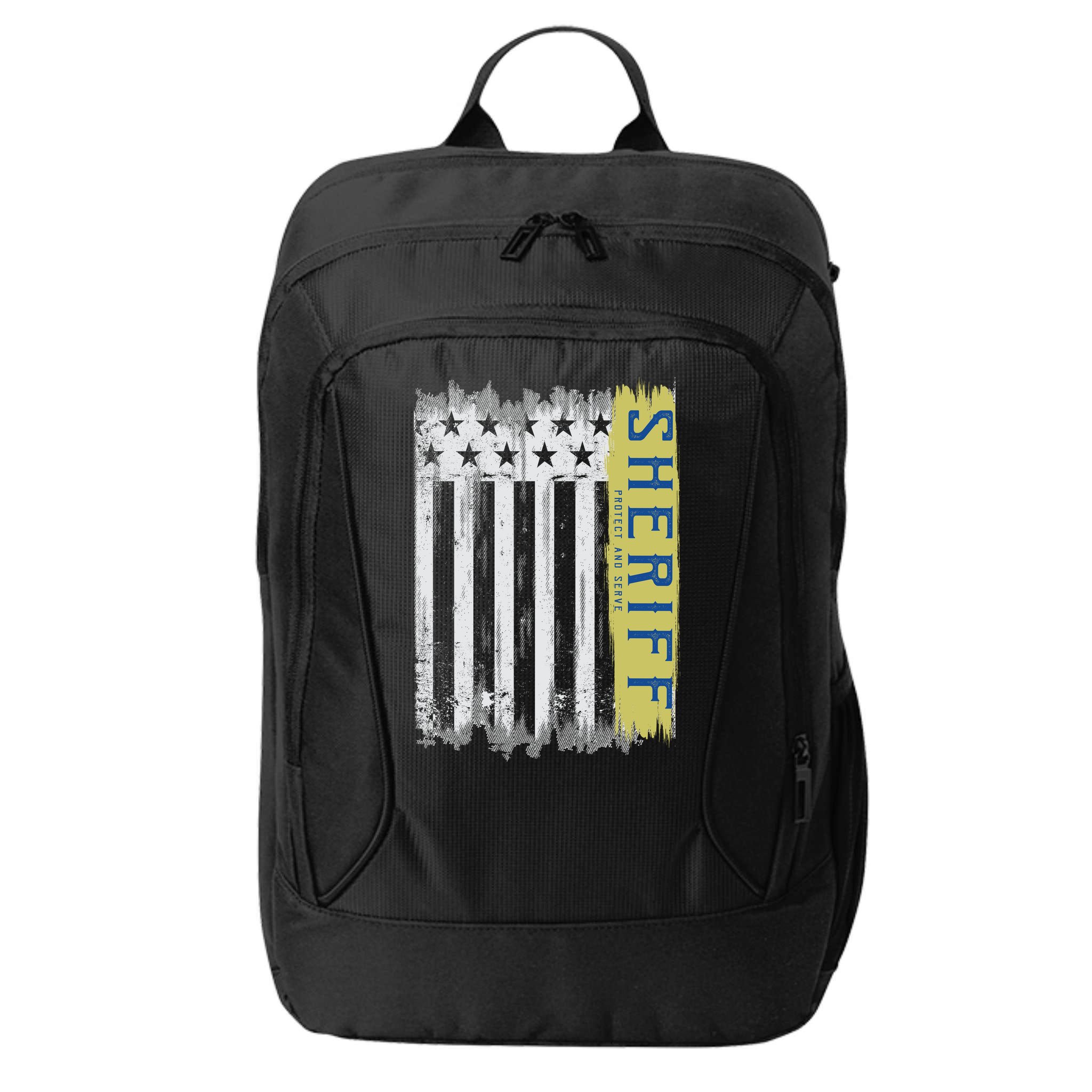 Sheriff American Flag Protect And Serve City Backpack