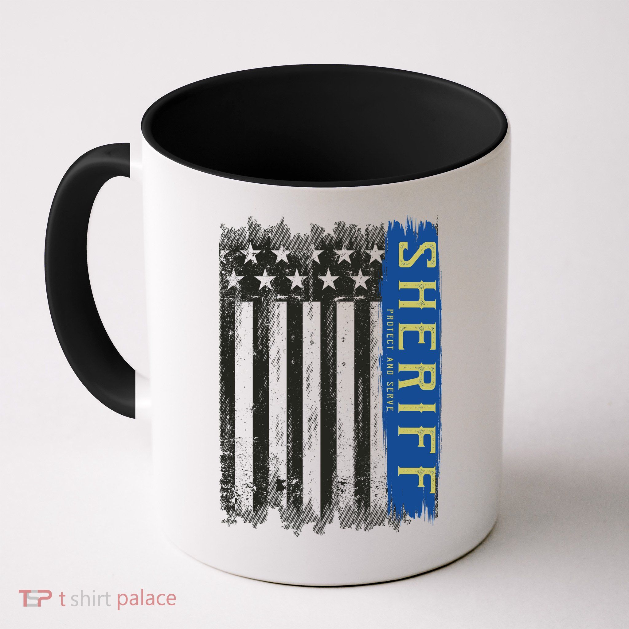 Sheriff American Flag Protect And Serve Mug