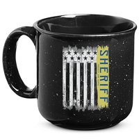 Sheriff American Flag Protect And Serve 15oz Campfire Ceramic Mug