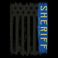 Sheriff American Flag Protect And Serve 16oz Travel Tumbler