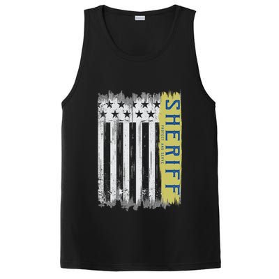 Sheriff American Flag Protect And Serve PosiCharge Competitor Tank