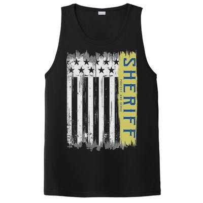 Sheriff American Flag Protect And Serve PosiCharge Competitor Tank