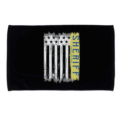 Sheriff American Flag Protect And Serve Microfiber Hand Towel