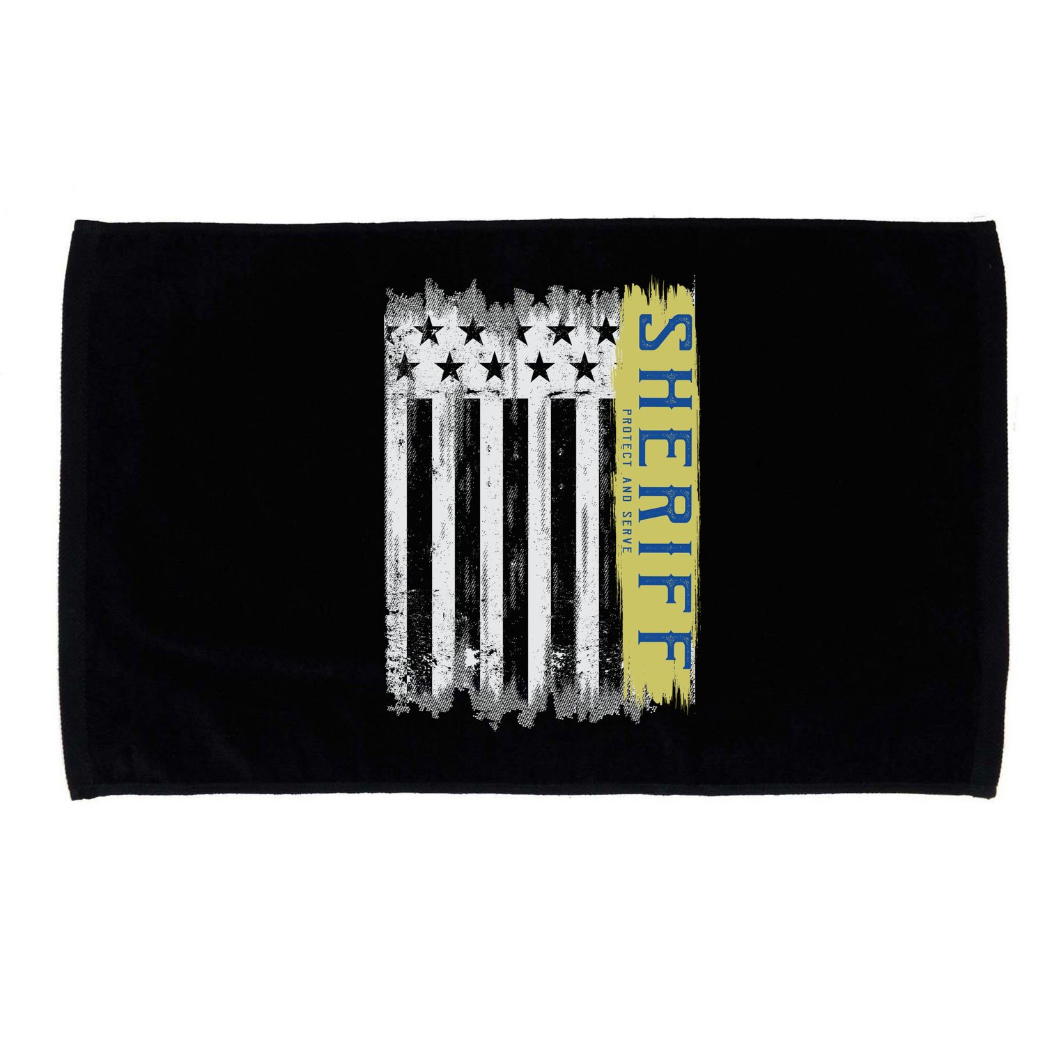 Sheriff American Flag Protect And Serve Microfiber Hand Towel