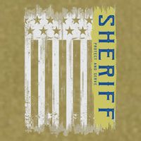 Sheriff American Flag Protect And Serve Garment-Dyed Women's Muscle Tee