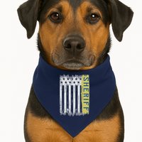 Sheriff American Flag Protect And Serve USA-Made Doggie Bandana