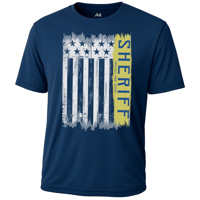 Sheriff American Flag Protect And Serve Performance Shirt