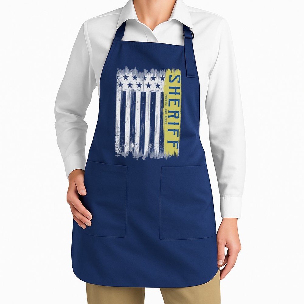 Sheriff American Flag Protect And Serve Apron