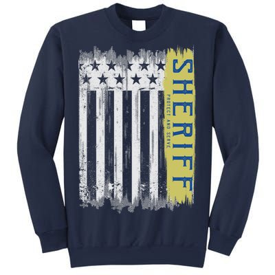 Sheriff American Flag Protect And Serve Sweatshirt