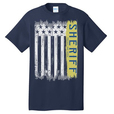 Sheriff American Flag Protect And Serve Tall T-Shirt