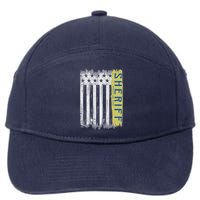 Sheriff American Flag Protect And Serve 7-Panel Snapback Hat