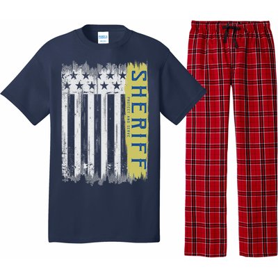 Sheriff American Flag Protect And Serve Pajama Set