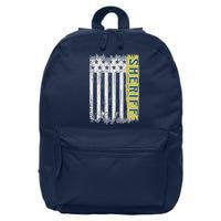 Sheriff American Flag Protect And Serve 16 in Basic Backpack