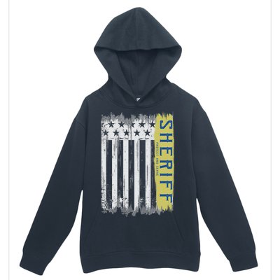 Sheriff American Flag Protect And Serve Urban Pullover Hoodie