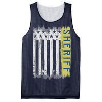 Sheriff American Flag Protect And Serve Mesh Reversible Basketball Jersey Tank