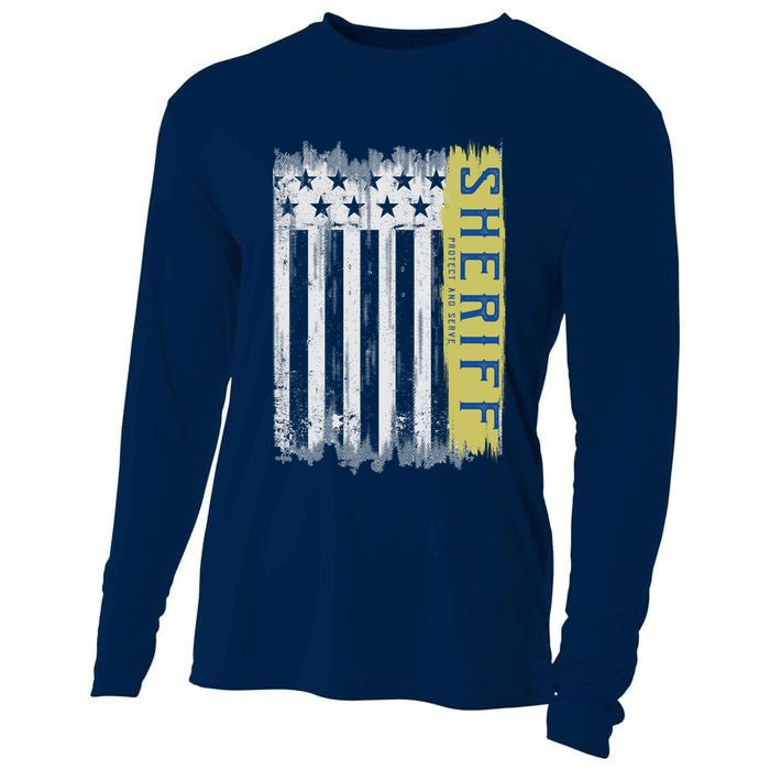 Sheriff American Flag Protect And Serve Cooling Performance Long Sleeve Crew