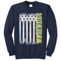 Sheriff American Flag Protect And Serve Tall Sweatshirt