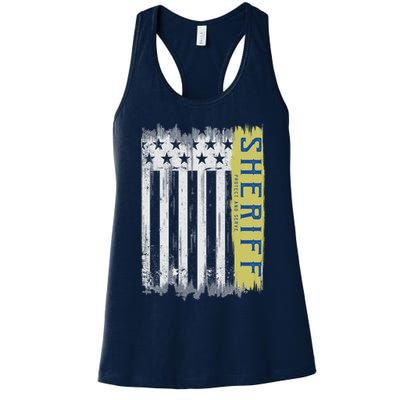 Sheriff American Flag Protect And Serve Womens Tank Top