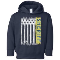 Sheriff American Flag Protect And Serve Toddler Hoodie