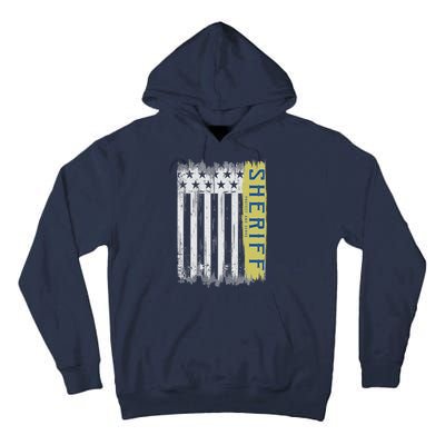 Sheriff American Flag Protect And Serve Tall Hoodie