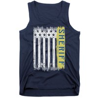 Sheriff American Flag Protect And Serve Tank Top