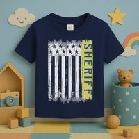 Sheriff American Flag Protect And Serve Toddler T-Shirt