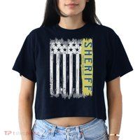 Sheriff American Flag Protect And Serve Crop Top