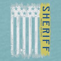 Sheriff American Flag Protect And Serve Sueded Cloud Jersey T-Shirt