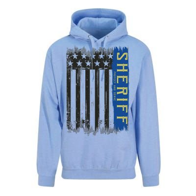 Sheriff American Flag Protect And Serve Unisex Surf Hoodie