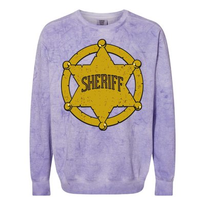 Sheriff Badge Colorblast Crewneck Sweatshirt