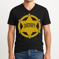 Sheriff Badge V-Neck T-Shirt