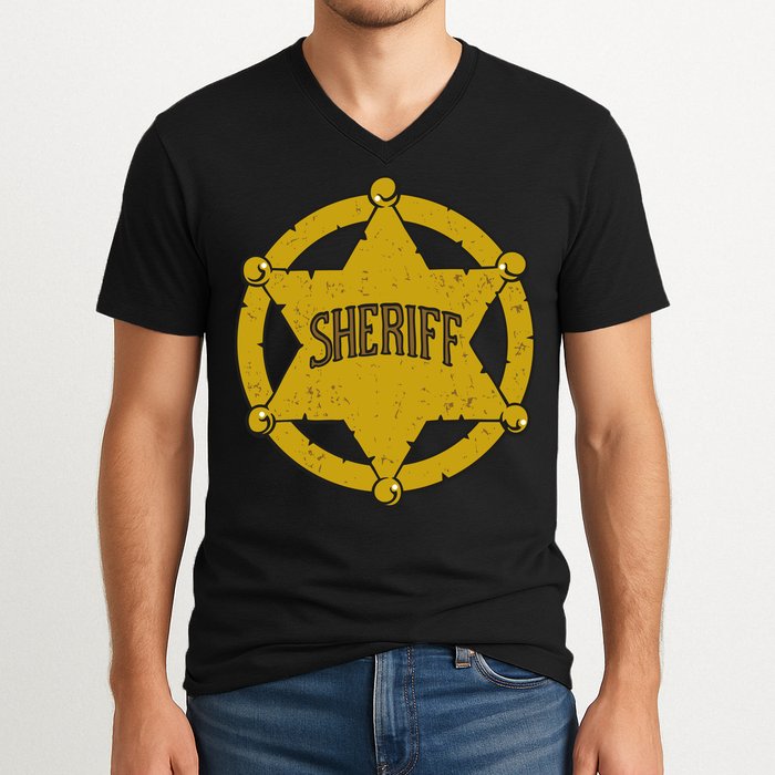 Sheriff Badge V-Neck T-Shirt