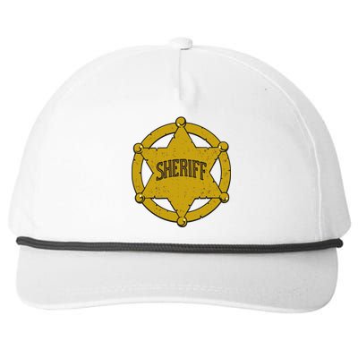 Sheriff Badge Snapback Five-Panel Rope Hat