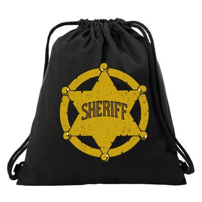 Sheriff Badge Drawstring Bag