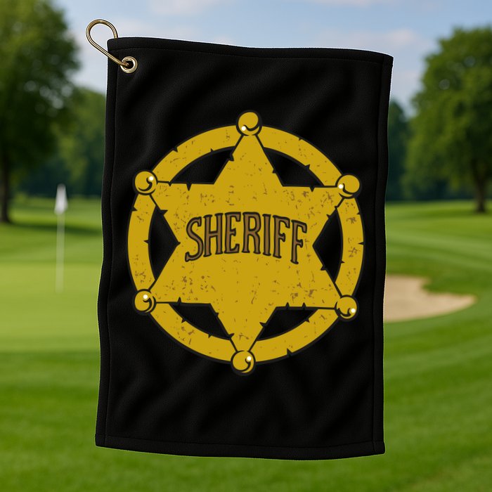Sheriff Badge Golf Towel