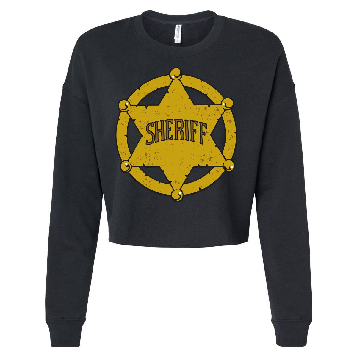 Sheriff Badge Cropped Pullover Crew