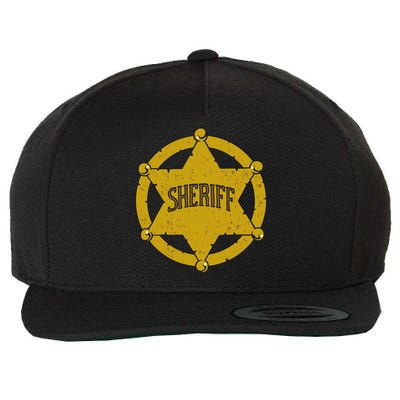 Sheriff Badge Wool Snapback Cap