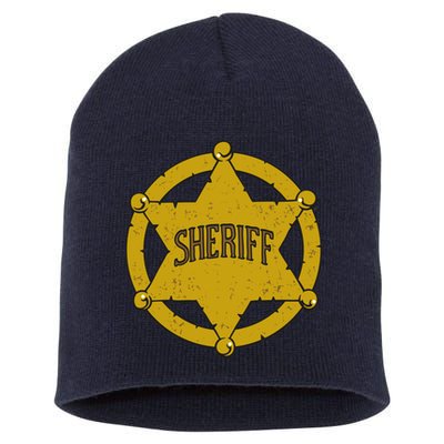 Sheriff Badge Short Acrylic Beanie