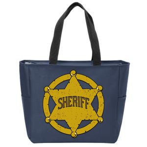 Sheriff Badge Zip Tote Bag