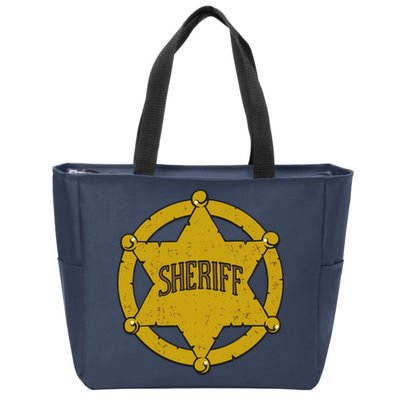 Sheriff Badge Zip Tote Bag