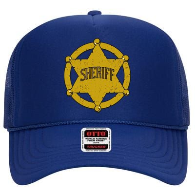 Sheriff Badge High Crown Mesh Back Trucker Hat