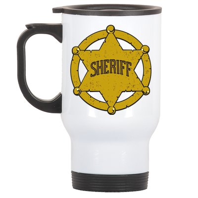 Sheriff Badge Stainless Steel Travel Mug